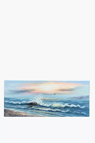 Ocean Wave Canvas, 70x170cm