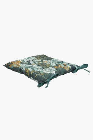 Printed Rock Rose Chair Pad, 50x50cm