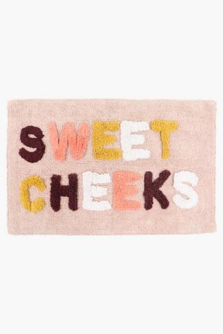 Typography Cotton Bath Mat