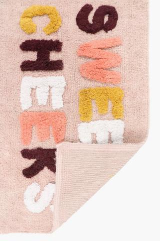 Typography Cotton Bath Mat