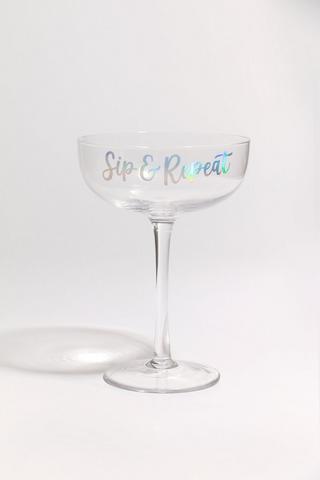 Script Cocktail Glass