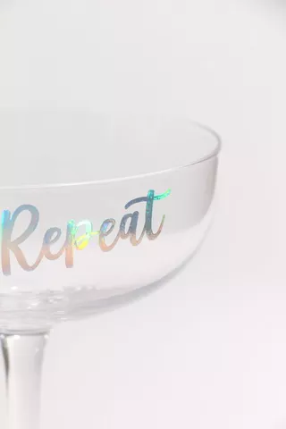 Script Cocktail Glass