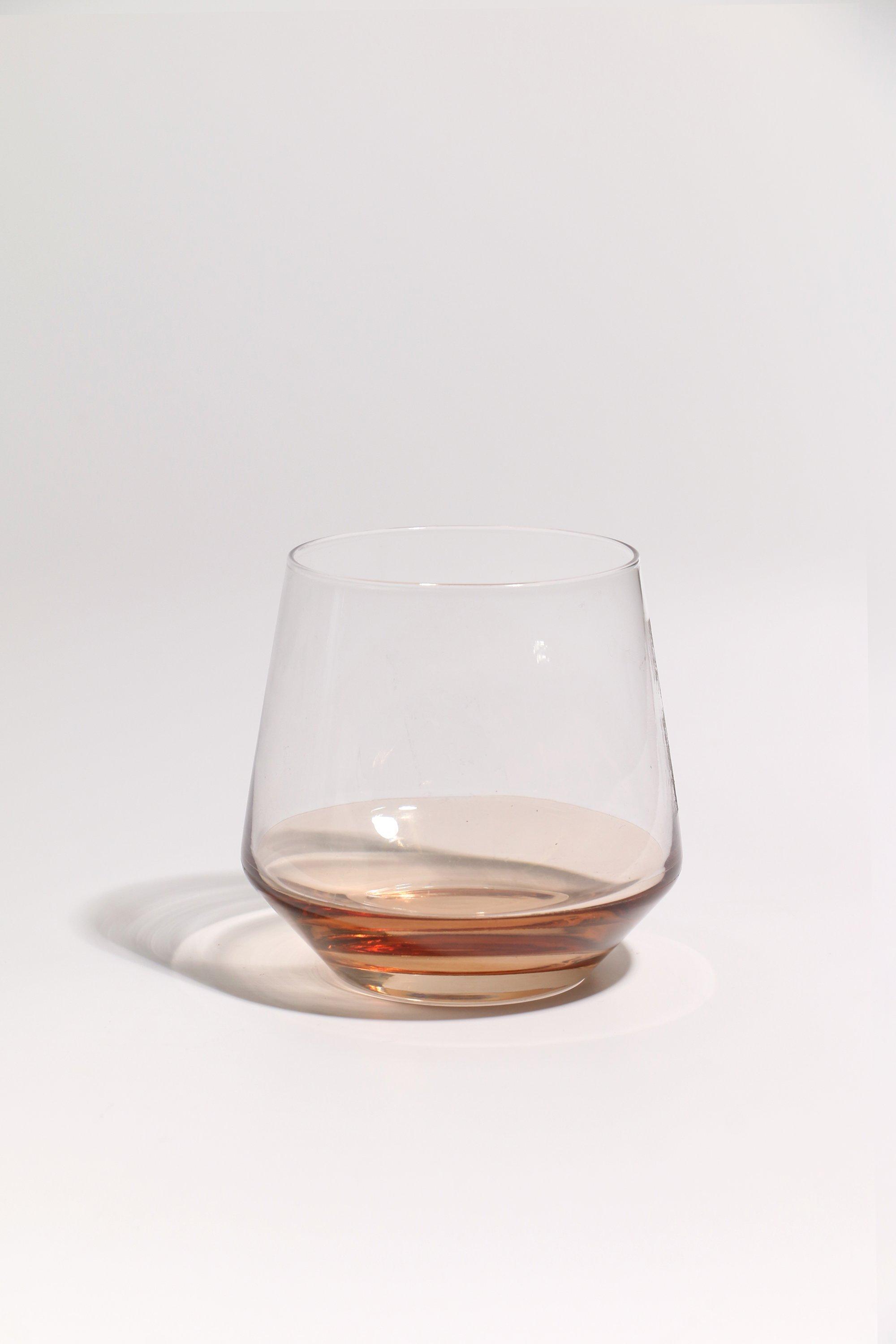 Two Tone Stemless Wine Glass 