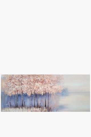Lake Trees Canvas, 70x170cm