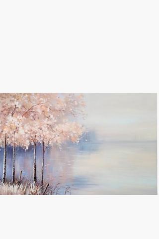 Lake Trees Canvas, 70x170cm