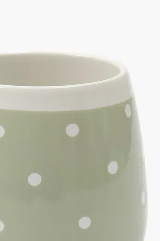 Polka Dot Stoneware Mug