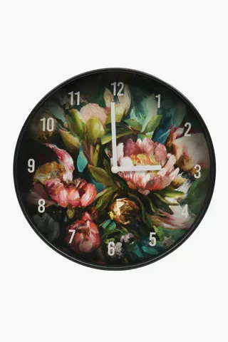 Marine Floral Clock, 30cm
