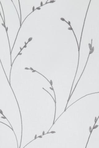 Sheer Embroidered Daisy Taped Curtain, 270x218cm