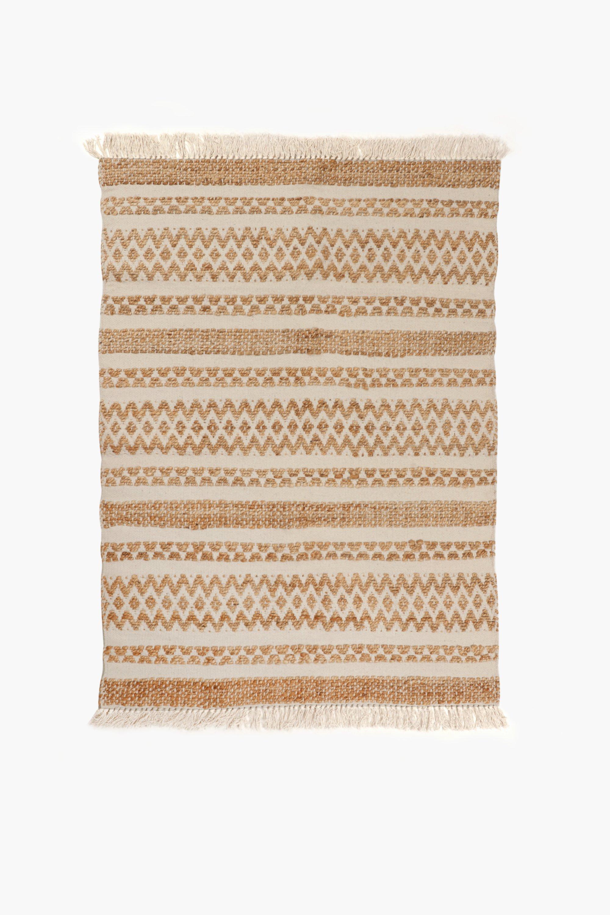 Kota Jute Cotton Rustic Rug, 120x170cm