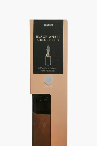 Leather Amber Fire Diffuser, 200ml