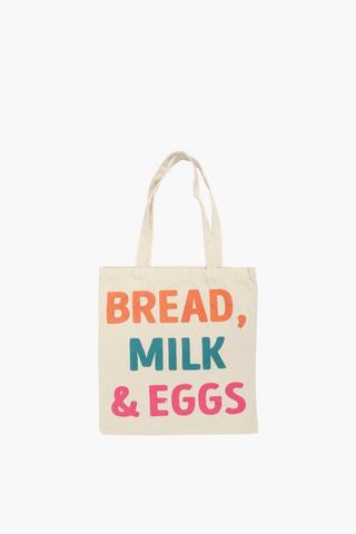 Script Printed Shopper Bag
