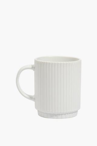 Ribbed Stoneware Mug