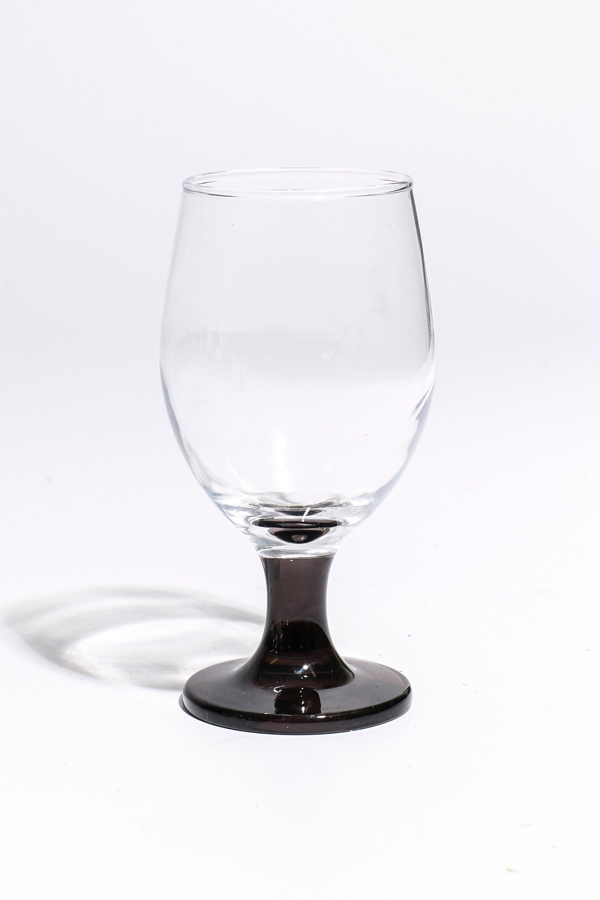 LAV Small Wine Glasses Set of 6 - 8 oz Clear White Wine Glasses Short Stem  