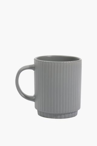 Ribbed Stoneware Mug