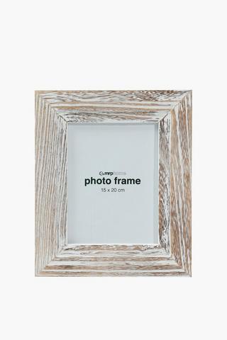 Picture Frame, Wooden White Wash 15×10cm - My Pretty Vintage