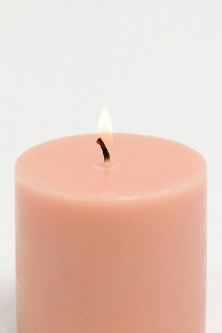 Rose Pillar Candle, 7x7,5cm