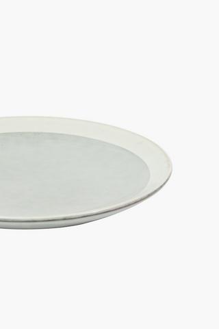 Two Tone Stoneware Dinner Plate