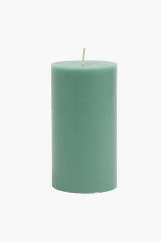 Sage Pillar Candle, 14x7,5cm