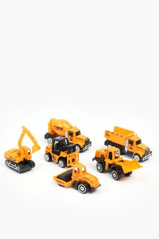 6 Piece Construction Truck Set