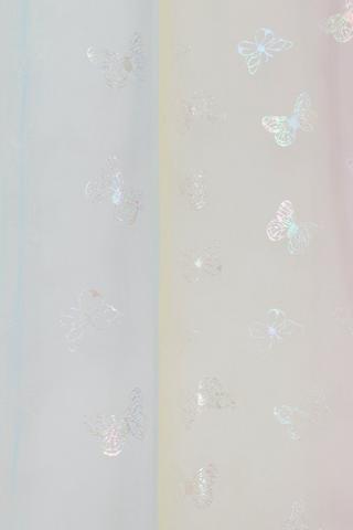 Rainbow Butterfly Sheer Eyelet Curtain, 140x225cm