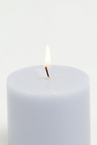 Aqua Pillar Candle, 7x7,5cm
