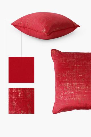 Christmas Velvet Fleck Scatter Cushion, 60x60cm