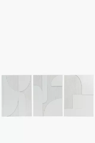3 Pack Textured Lines, 45x32cm