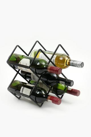 5 Bottle Metallic Wine Rack