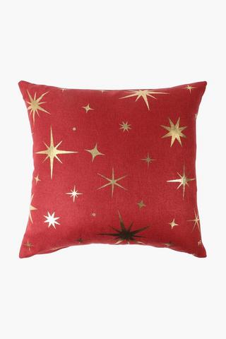 Christmas Stars Printed Scatter Cushion, 45x45cm