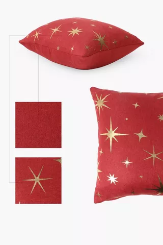 Christmas Stars Printed Scatter Cushion, 45x45cm