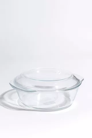 Glass Casserole With Lid, 2l
