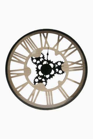 Cog Cut Out Clock, 60cm