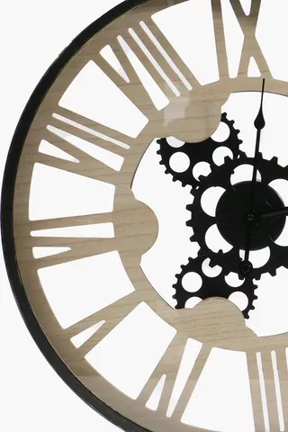 Cog Cut Out Clock, 60cm