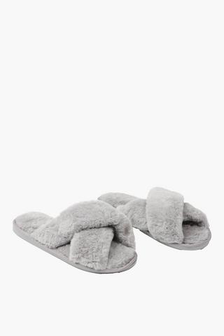 Faux Fur Slippers, 7-8