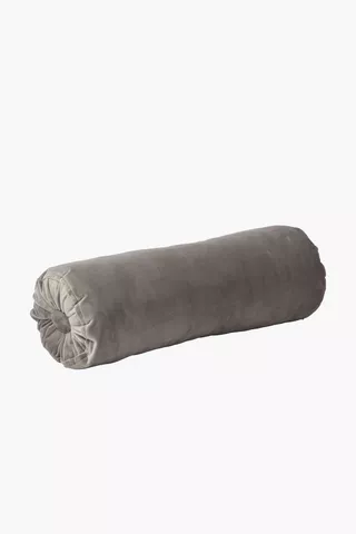 Velvet Bolster Cushion, 18x55cm