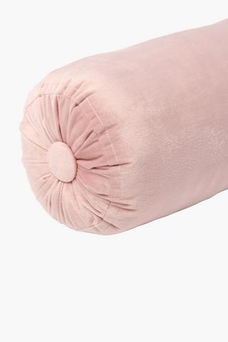 Velvet Bolster Cushion, 18x55cm