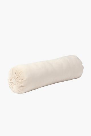 Velvet Bolster Cushion, 18x55cm