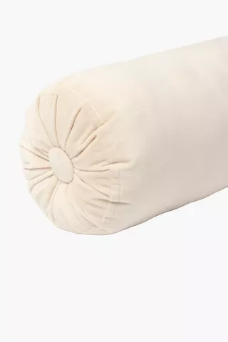 Velvet Bolster Cushion, 18x55cm