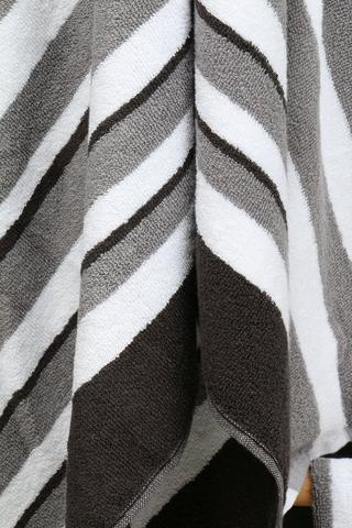 Cotton Velour Stripe Bath Towel, 70x130cm