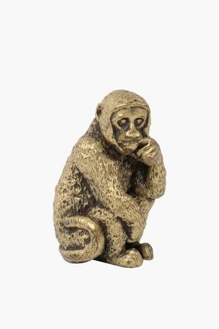 Ceramic Monkey Statue, 4x8cm