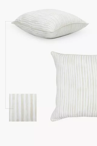 Premium Stripe Feather Scatter Cushion, 60x60cm