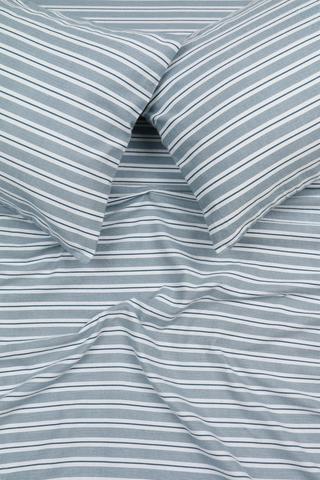 Premium Brushed Cotton Stripe Extra Length Extra Depth Fitted Sheet