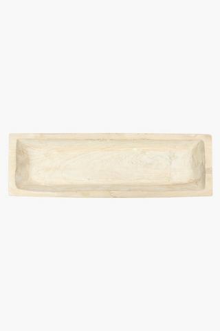 Wooden Footed Tray, 51x15cm