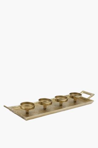 Quad Tray Candle Holder, 65x20cm