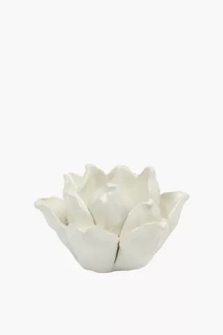 Lotus Ceramic Candle Holder,7x12cm