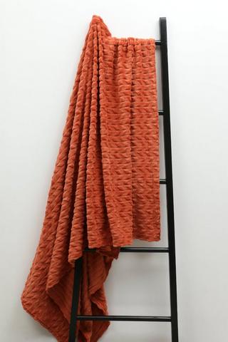 Waffle Coral Fleece Blanket, 180x200cm