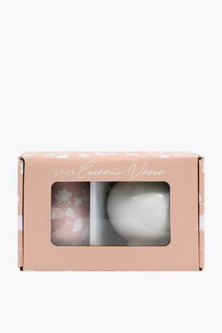 2 Pack Ceramic Vase Set