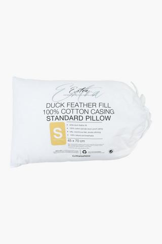 Premium Duck Feather Filled Cotton Standard Pillow