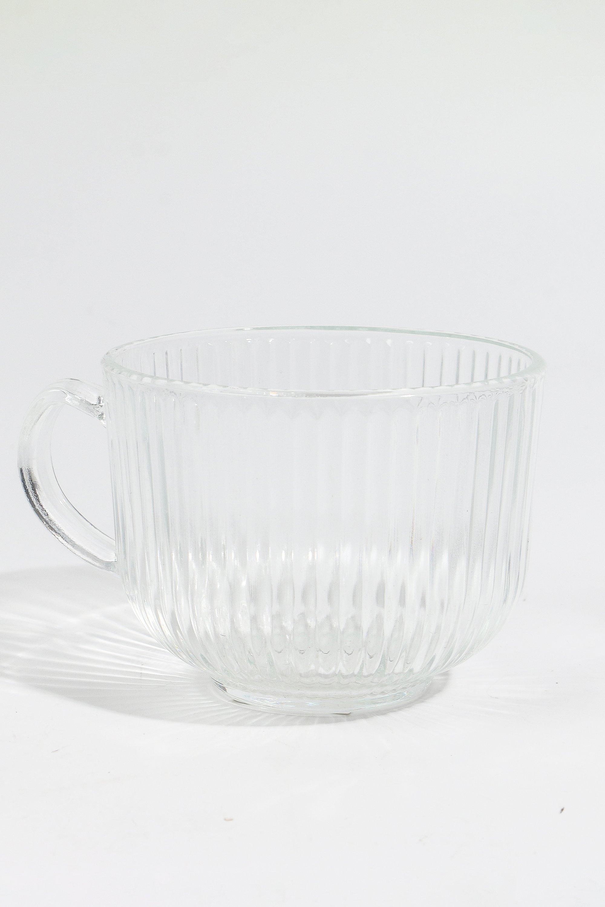 Ribbed Glass Mug
