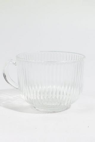 Ribbed Glass Mug